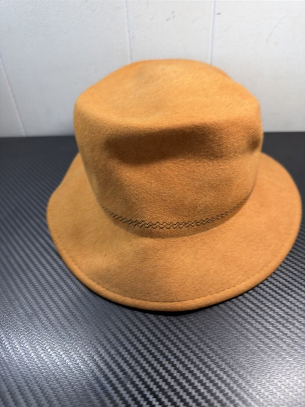 VTG Bailey Felted Hat Women’s Western Zig Zag Boho Bucket Cloche Q2